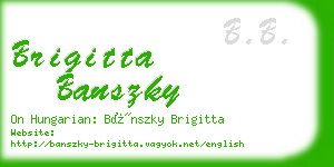 brigitta banszky business card
